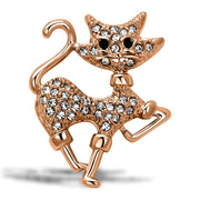 LO2819 - Imitation Rhodium White Metal Brooches with Top Grade Crystal  in Clear-0