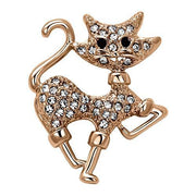 LO2820 - Flash Rose Gold White Metal Brooches with Top Grade Crystal  in Clear-0