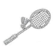 LO2823 - Imitation Rhodium White Metal Brooches with Top Grade Crystal  in Clear-0