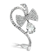 LO2832 - Flash Rose Gold White Metal Brooches with Synthetic Synthetic Glass in Clear-0