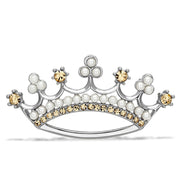 LO2838 - Imitation Rhodium White Metal Brooches with Synthetic Pearl in White-0