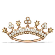 LO2839 - Flash Rose Gold White Metal Brooches with Synthetic Pearl in White-0