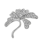 LO2875 - Flash Rose Gold White Metal Brooches with Top Grade Crystal  in Clear-0