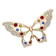 LO2907 - Flash Rose Gold White Metal Brooches with Top Grade Crystal  in Multi Color-0