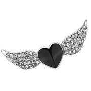 LO2908 - Imitation Rhodium White Metal Brooches with Top Grade Crystal  in Clear-0