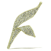 LO2935 - Flash Gold White Metal Brooches with Top Grade Crystal  in Clear-0