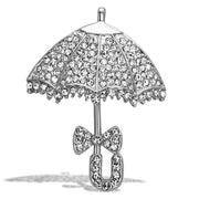 LO2936 - Imitation Rhodium White Metal Brooches with Top Grade Crystal  in Clear-0