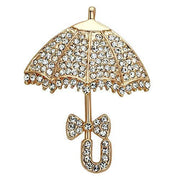 LO2937 - Flash Rose Gold White Metal Brooches with Top Grade Crystal  in Clear-0