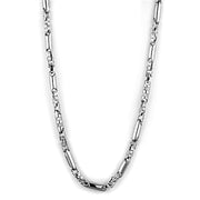 LO3089 - Rhodium Brass Necklace with AAA Grade CZ  in Clear-0