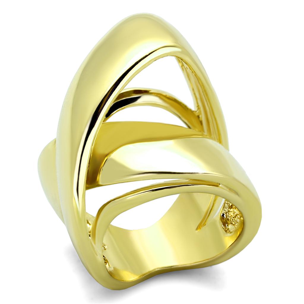 LO3192 - Gold Brass Ring with No Stone-0