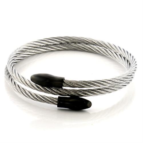 LO328 -  Stainless Steel Bangle with No Stone-0