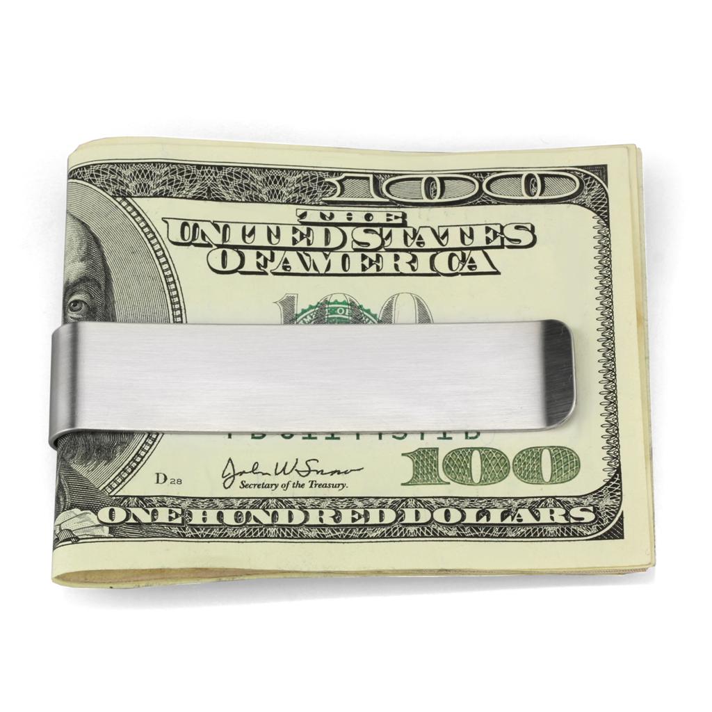LO3381 - High polished (no plating) Stainless Steel Money clip with No Stone-0