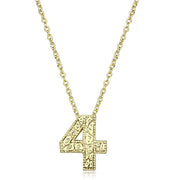 LO3462 - Flash Gold Brass Chain Pendant with Top Grade Crystal  in Clear-0