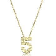 LO3468 - Flash Gold Brass Chain Pendant with Top Grade Crystal  in Clear-0