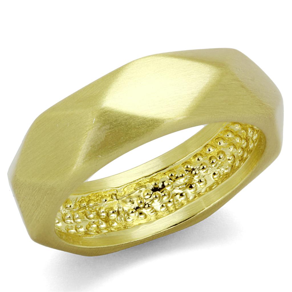 LO3895 - Gold & Brush Brass Ring with No Stone-0