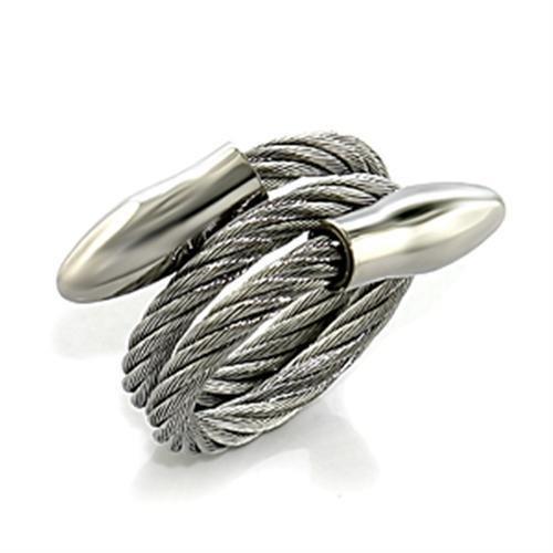 LO393 -  Stainless Steel Ring with No Stone-0