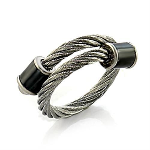 LO394 -  Stainless Steel Ring with No Stone-0