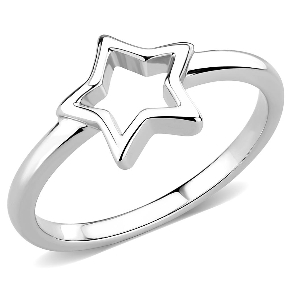 LO3982 - Rhodium Brass Ring with No Stone-0