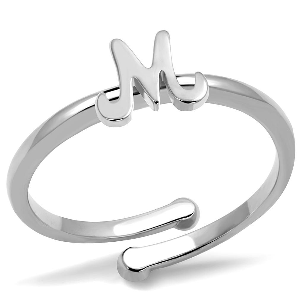 LO3993 - Rhodium Brass Ring with No Stone-0