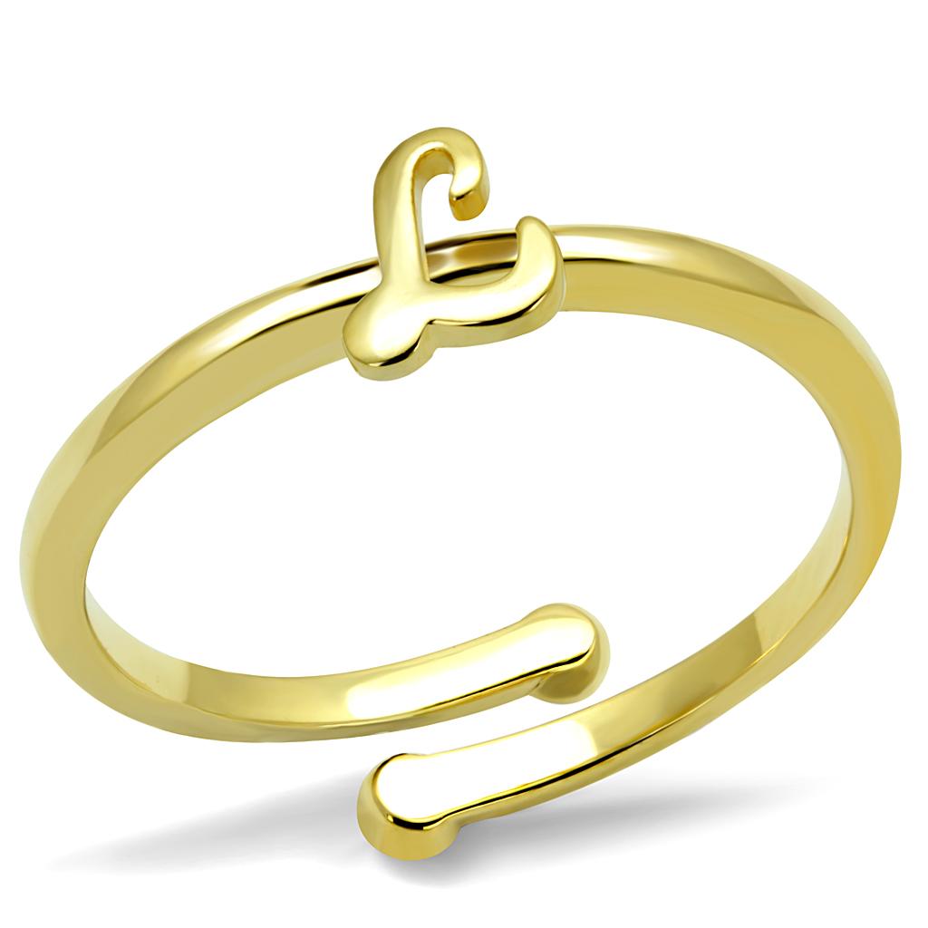 LO3998 - Flash Gold Brass Ring with No Stone-0