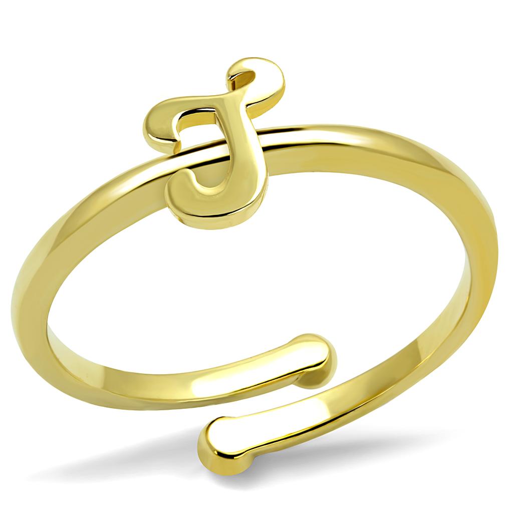 LO4012 - Flash Gold Brass Ring with No Stone-0