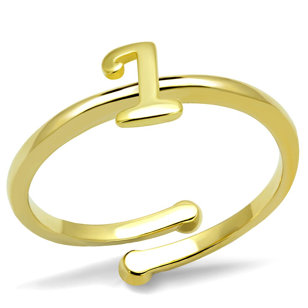 LO4020 - Flash Gold Brass Ring with No Stone-0