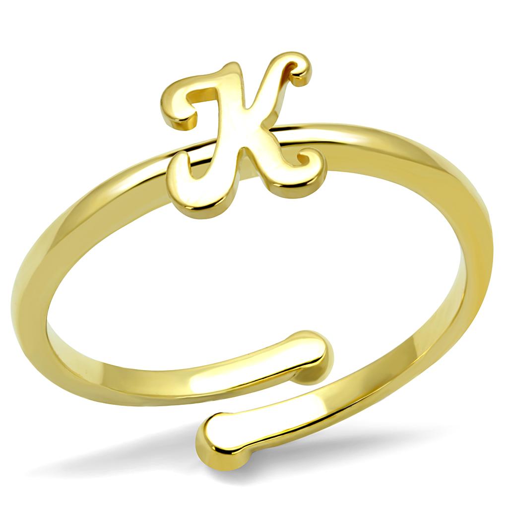 LO4024 - Flash Gold Brass Ring with No Stone-0