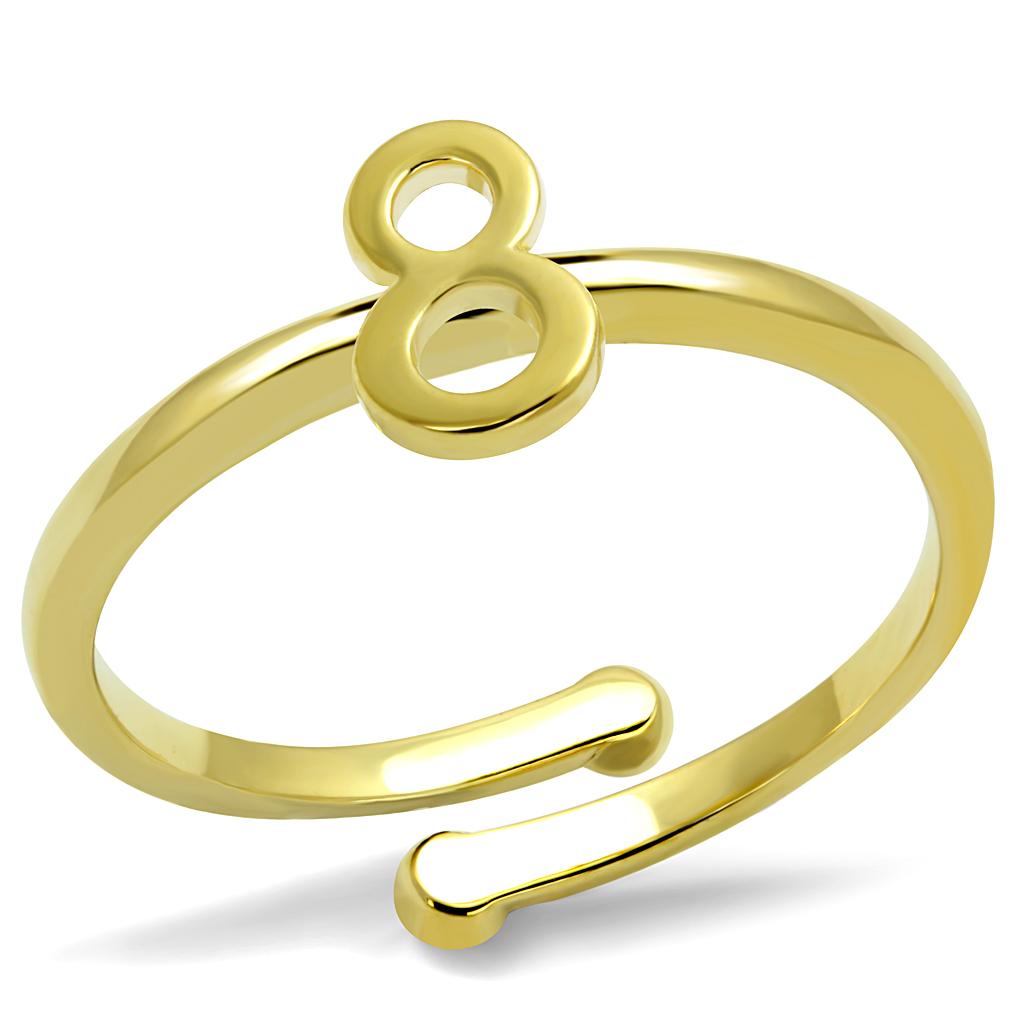 LO4030 - Flash Gold Brass Ring with No Stone-0