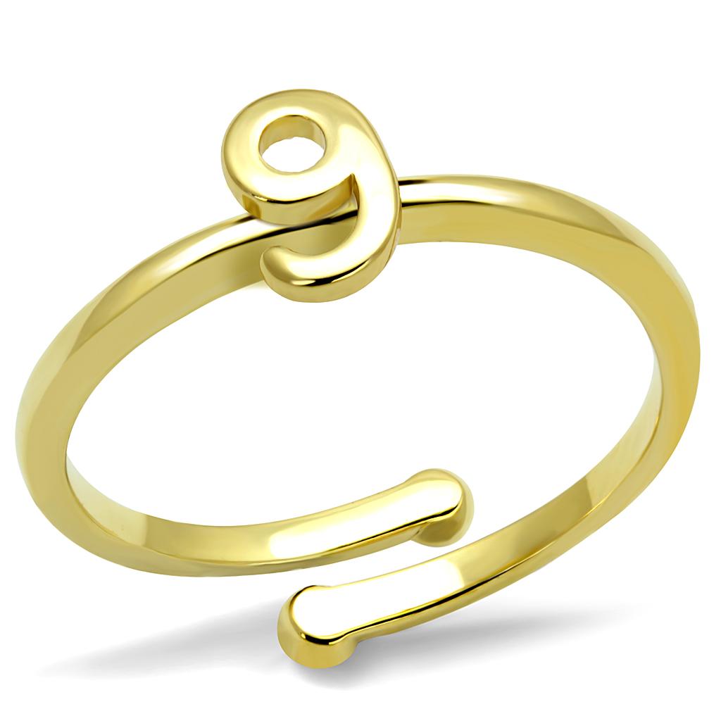 LO4038 - Flash Gold Brass Ring with No Stone-0