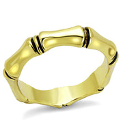 LO4099 - Gold Brass Ring with Epoxy  in Jet-0
