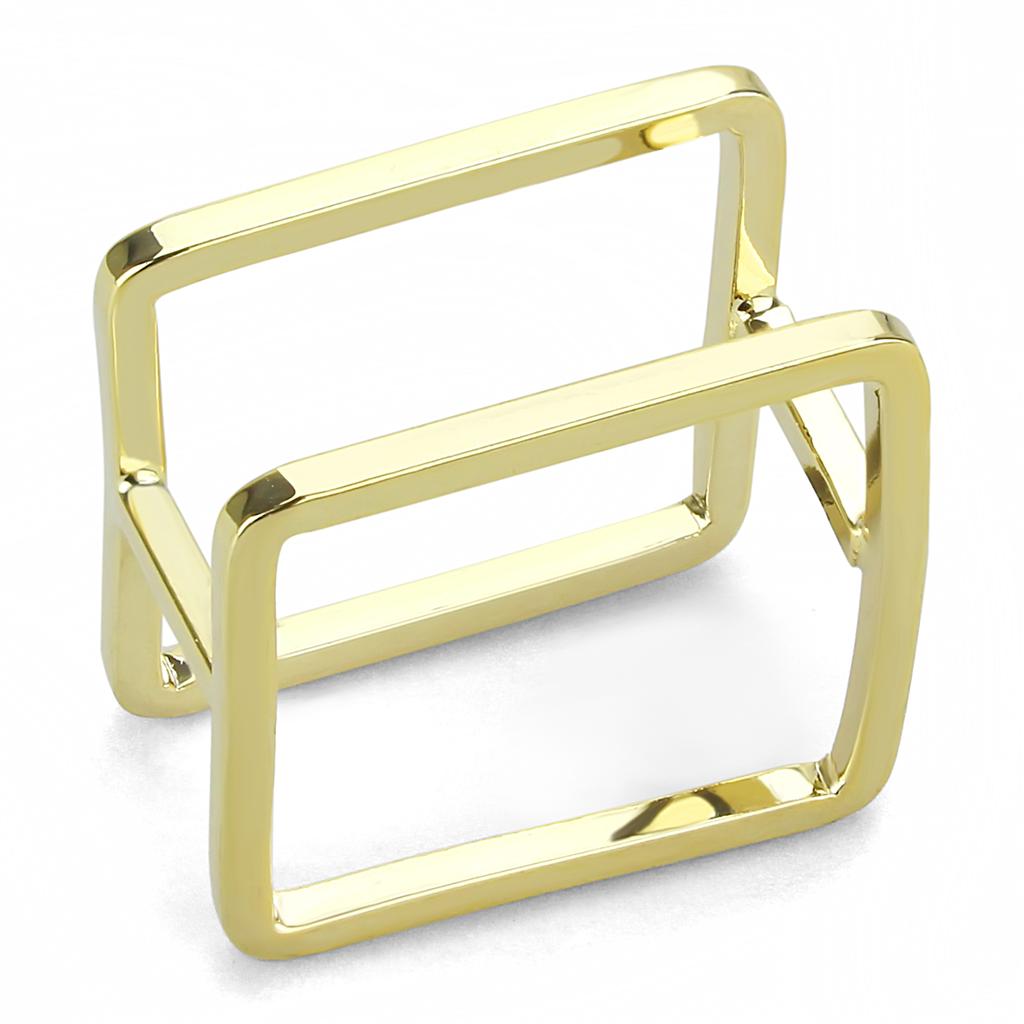 LO4238 - Flash Gold Brass Ring with No Stone-0