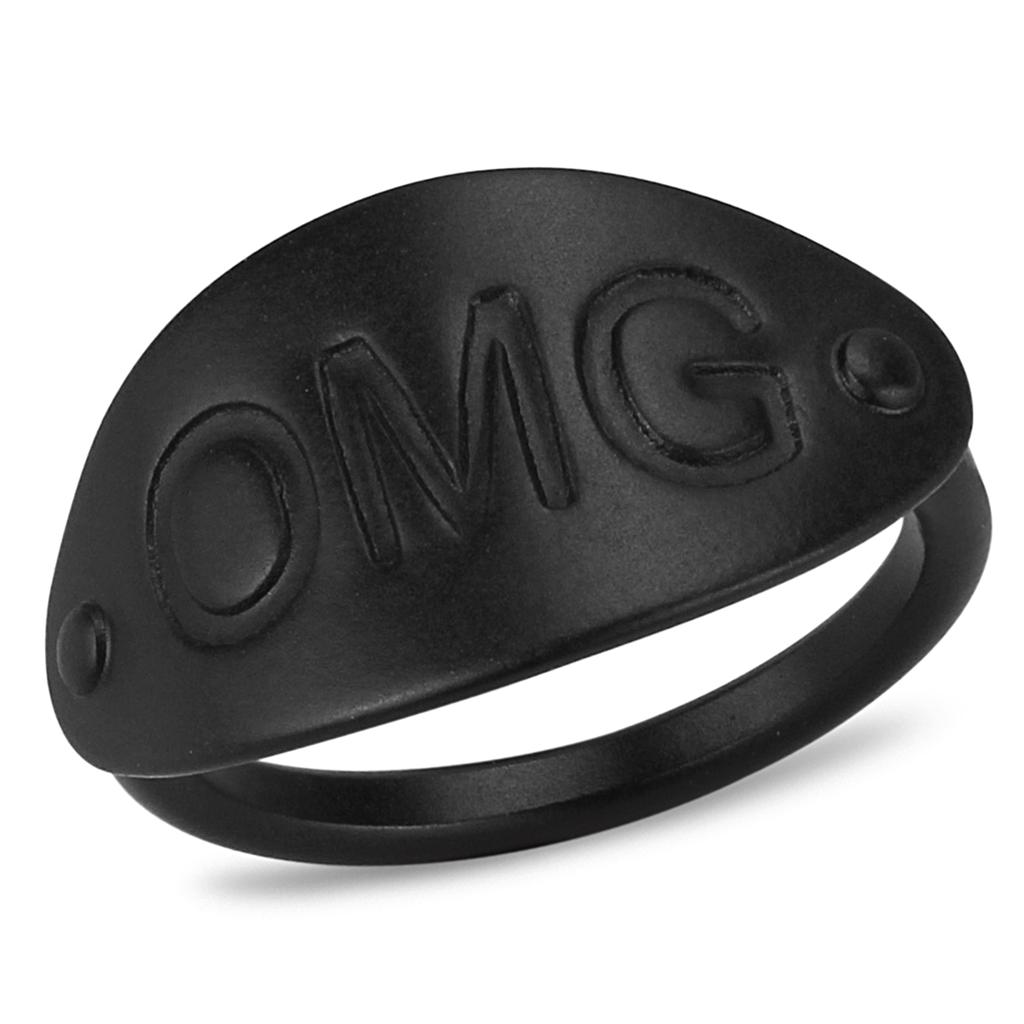 LO4242 - Ruthenium Brass Ring with No Stone-0