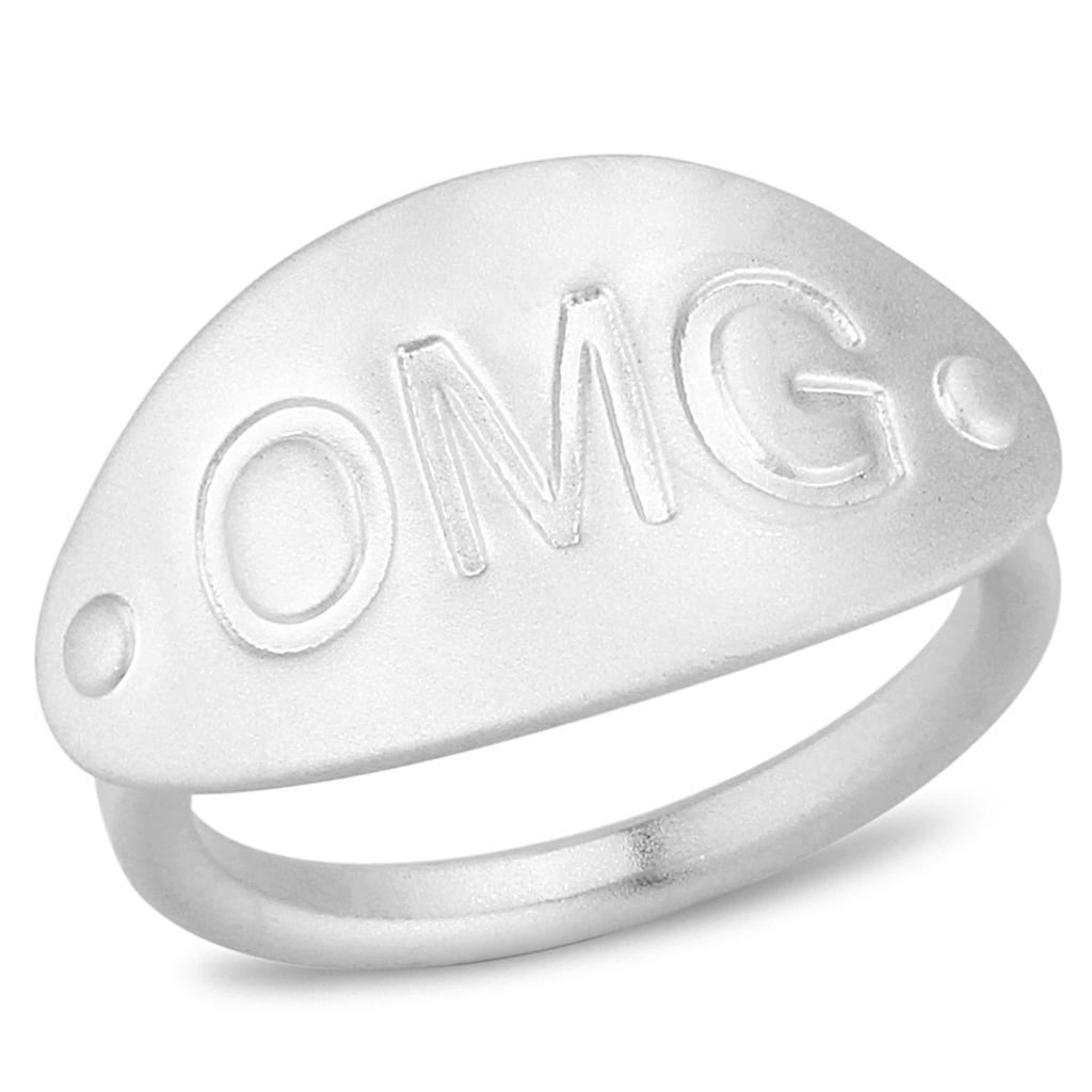 LO4244 - Matte Rhodium Brass Ring with No Stone-0