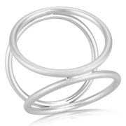 LO4249 - Matte Rhodium Brass Ring with No Stone-0