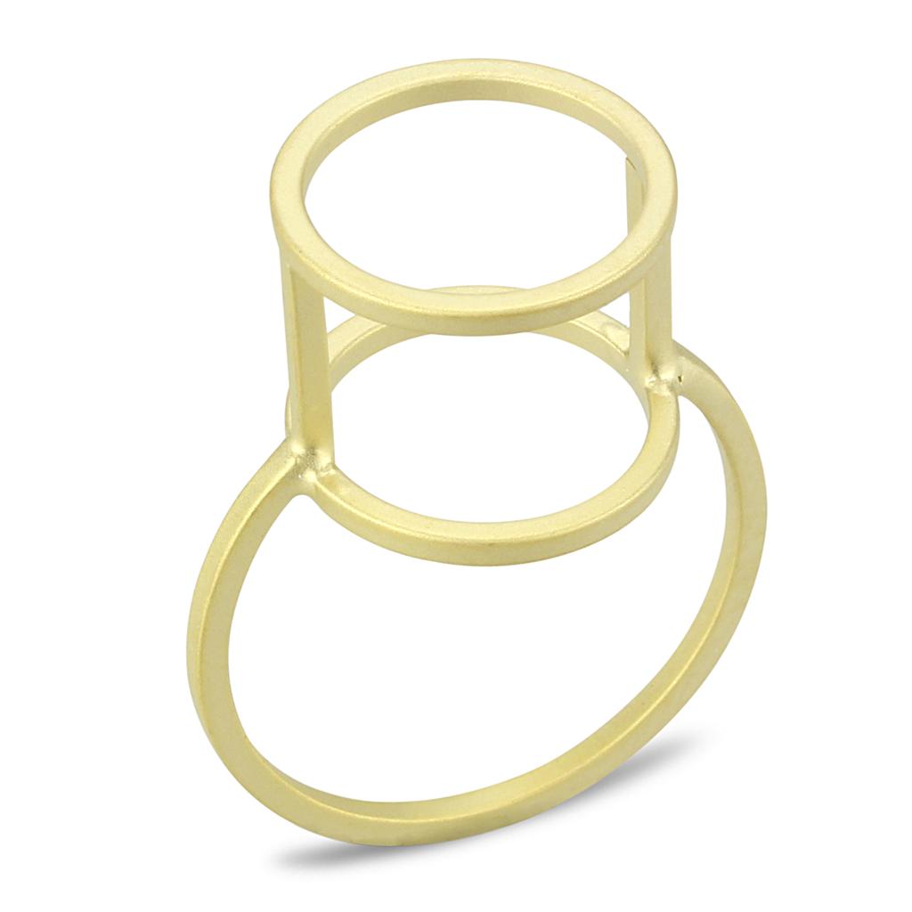 LO4252 - Matte Gold Brass Ring with No Stone-0