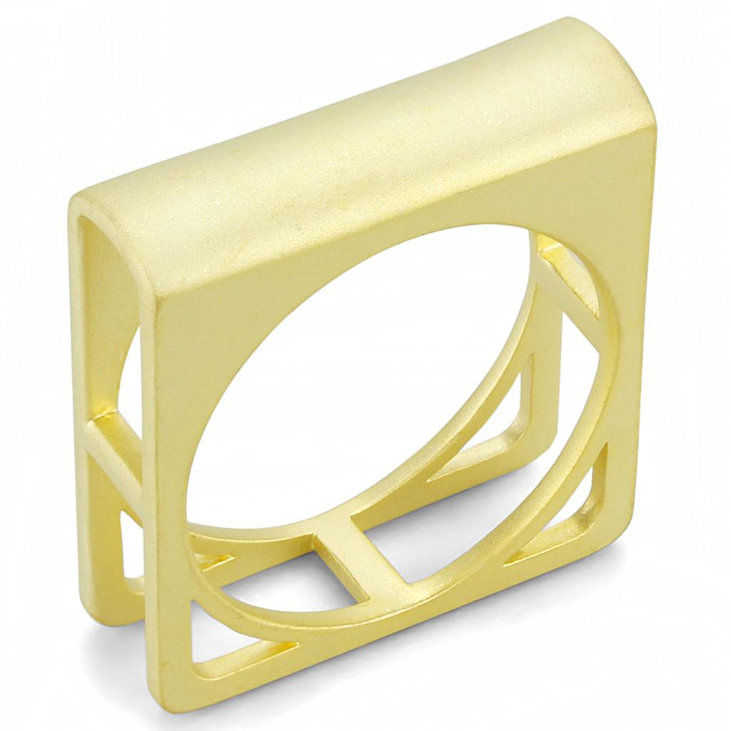 LO4257 - Matte Gold Brass Ring with No Stone-0