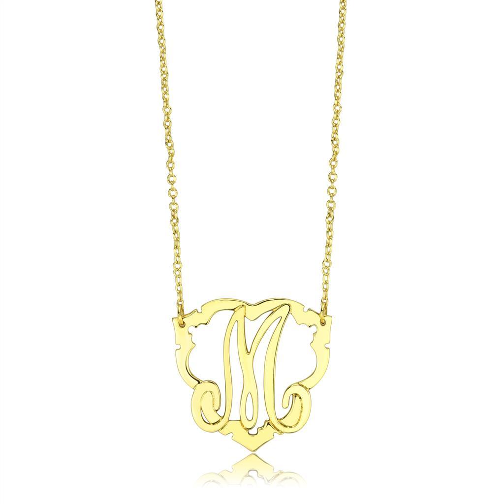 LO4688 - Flash Gold Brass Necklace with No Stone-0