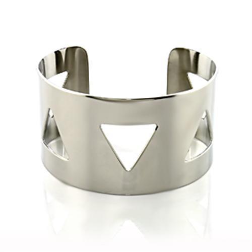 LO480  Stainless Steel Bangle with No Stone in No Stone-0