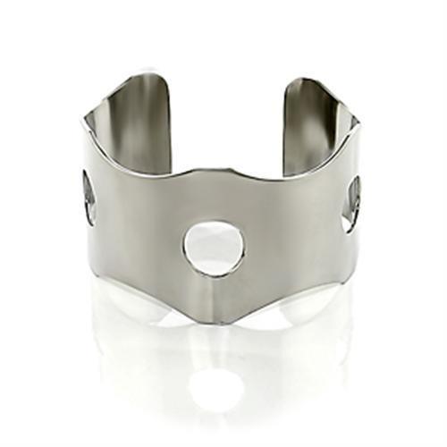 LO481  Stainless Steel Bangle with No Stone in No Stone-0