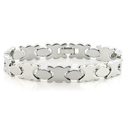 LO706 - Imitation Rhodium Brass Bracelet with No Stone-0