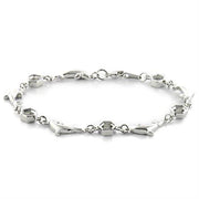 LO731 - Imitation Rhodium Brass Bracelet with No Stone-0