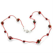 LO740 -  Resin Necklace with Epoxy  in Multi Color-0