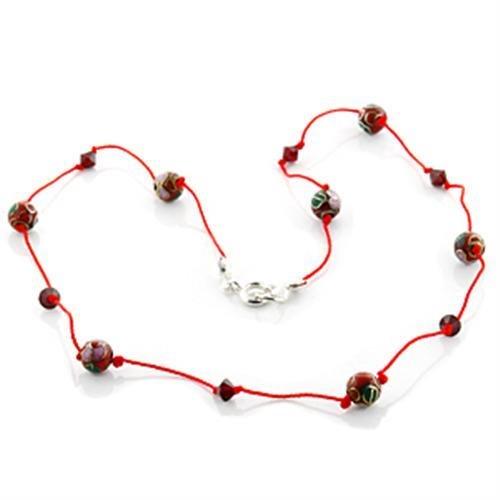 LO740 -  Resin Necklace with Epoxy  in Multi Color-0