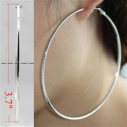 LO771 - Silver Brass Earrings with No Stone-0