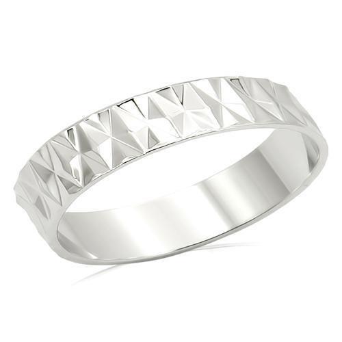 LO980 - Imitation Rhodium Brass Ring with No Stone-0