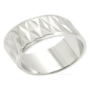 LO986 - Imitation Rhodium Brass Ring with No Stone-0