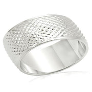 LO988 - Imitation Rhodium Brass Ring with No Stone-0