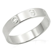 LO992 - Imitation Rhodium Brass Ring with No Stone-0