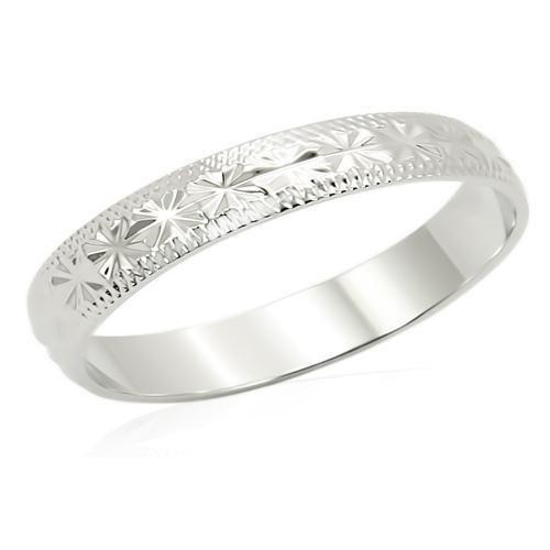 LO998 - Imitation Rhodium Brass Ring with No Stone-0