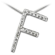 LOA257 - High-Polished 925 Sterling Silver Pendant with AAA Grade CZ  in Clear-0